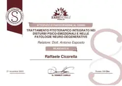 Attestato 30 - Dott. Raffaele Cicorella - Biologo Nutrizionista