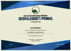 Attestato 4 - Dott. Raffaele Cicorella - Biologo Nutrizionista