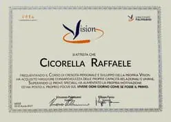 Attestato 8 - Dott. Raffaele Cicorella - Biologo Nutrizionista